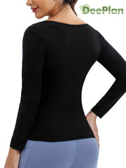 Long Sleeves Sauna Sweat Top Fitness Yoga T-shirt Women's Activewear