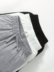 Solid Elastic Waist Shorts for Toddler Boys