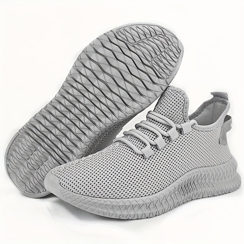 Men's Breathable Mesh Lace-up Sneakers Casual Outdoor Shoes