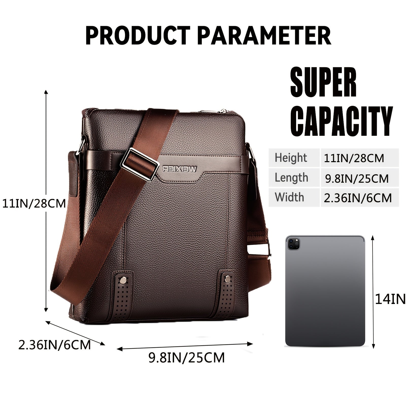 WEIXIER Men's Shoulder Bag Casual Backpack