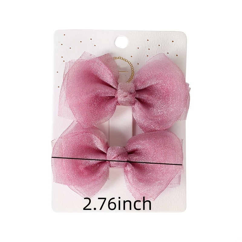 Sparkling Cartoon Bow Hair Clips for Girls