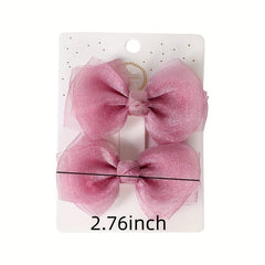 Sparkling Cartoon Bow Hair Clips for Girls