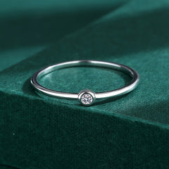 925 Silver Zircon Ring Wedding Jewelry Gift