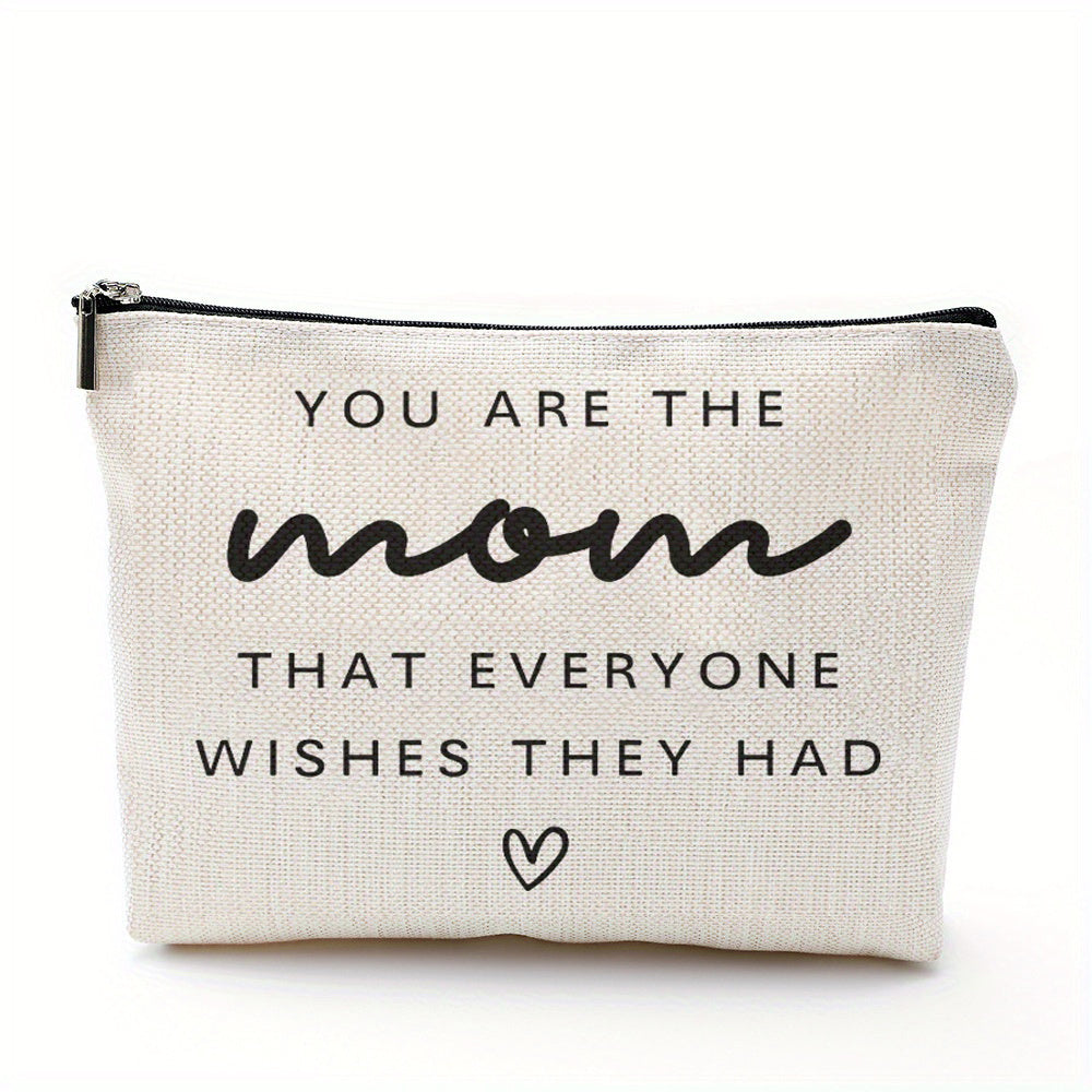 Portable Cosmetic Bag with Zipper Closure