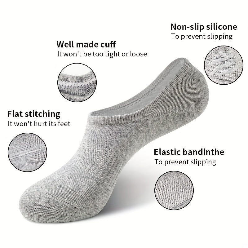 6 Pairs Cotton Ankle Sock Short Socks Non Slip Quarter Length Socks