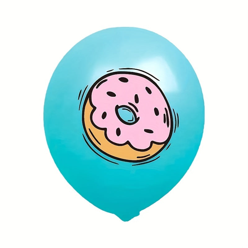 16pcs Donut Theme Latex Balloons Kids Birthday Party Decoration Set