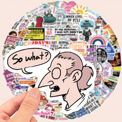 Funny DIY Graffiti Stickers Fun Text Language Decals for Notebook Guitar