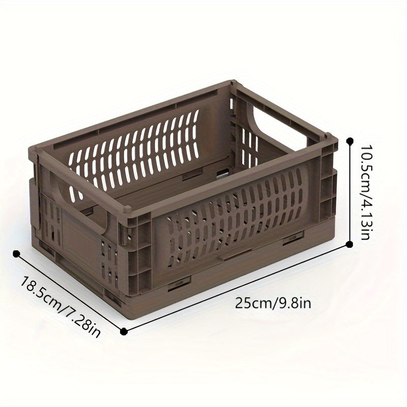 1pc Folding Storage Basket Outdoor Picnic Bin Desktop Storage