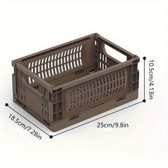 1pc Folding Storage Basket Outdoor Picnic Bin Desktop Storage