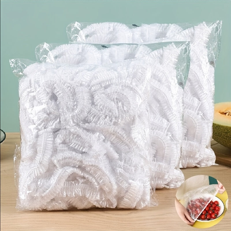 100pcs Disposable Food Cover Plastic Fresh Keeping Covers