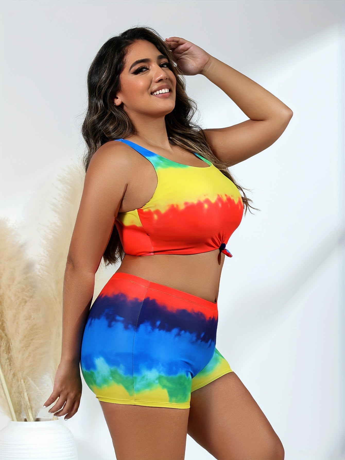  Rainbow Tie Dye Bikini Set