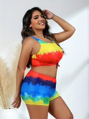  Rainbow Tie Dye Bikini Set