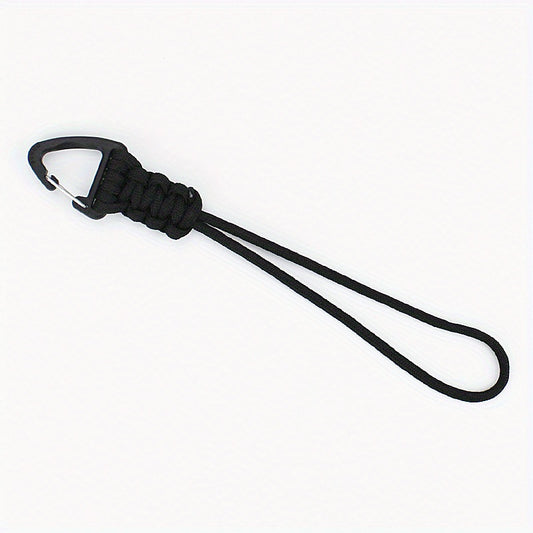 Braided Nylon Keychain w/ Metal Triangle Buckle