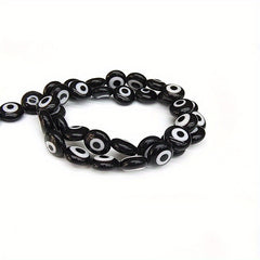 48pcs 8mm Evil Eye Glass Beads for Jewelry Making DIY Charms Materials