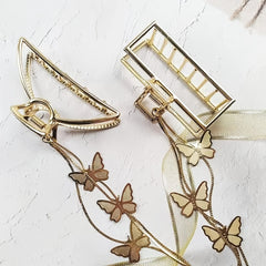 2pcs Butterfly Tassel Hair Claw Clip Non-slip Barret