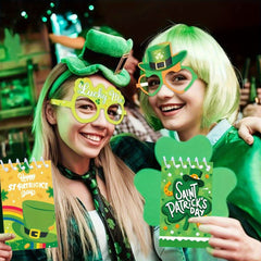 8 St Patrick's Notepads Featuring Lucky Shamrocks Hats And Beer Designs
