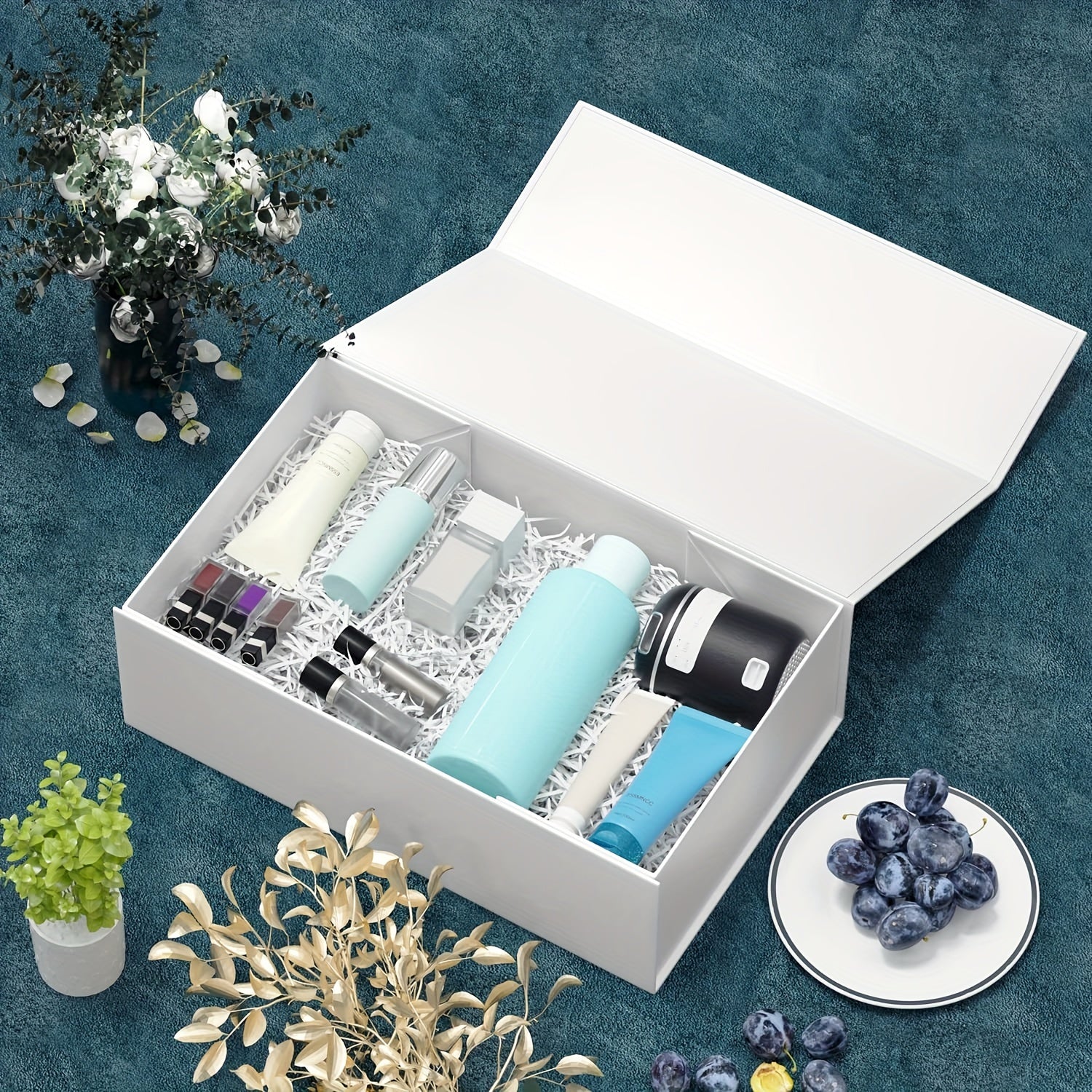 Ornament Storage Box w/ Magnetic Closure - Ideal for Decorations