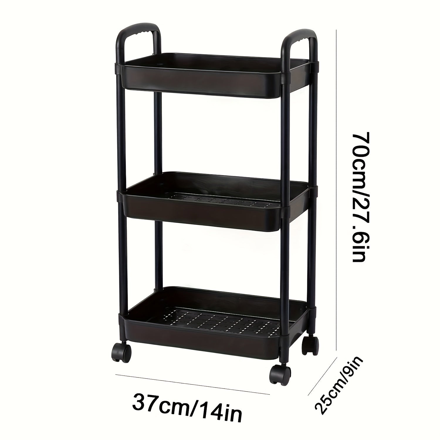 Portable 3-Layer Storage Cart for Office and School Supplies