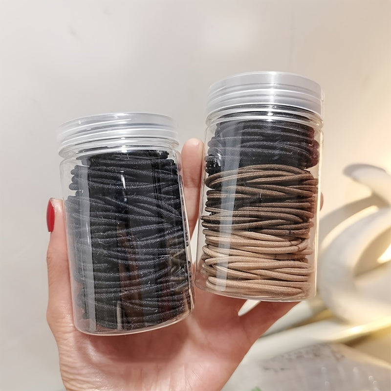 100pcs Hair Elastics Ties Stretchy Rubber Bands Ponytail Holder
