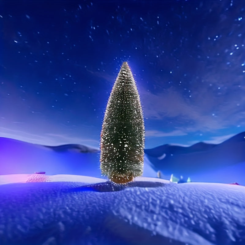 8in Pine Needle Christmas Tree Micro Bonsai Decorations