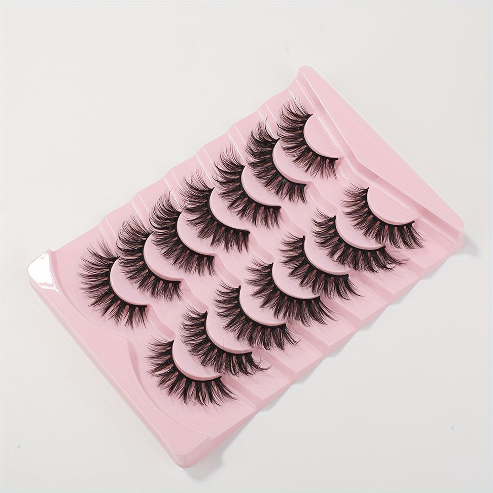 Fluffy 6D Mink Wispy Cat Eye Lashes Pack
