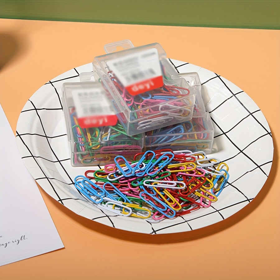 Colorful 80pcs Binder Paper Clips, 28mm Office & School Supplies
