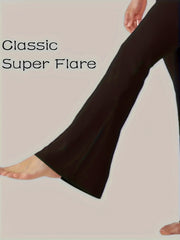  High Rise Flared Leg Trousers With Pockets