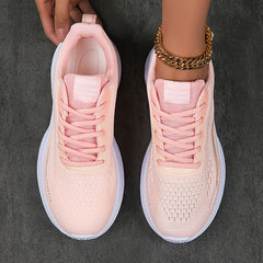 Women's Mesh Breathable Running Shoes Lightweight Lace Up Sneakers