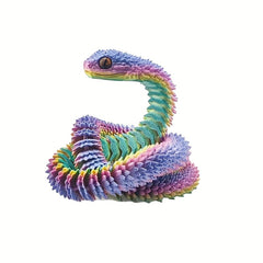 3D Printed Gradient Snake Toy with Movable Joints - ADHD Aid