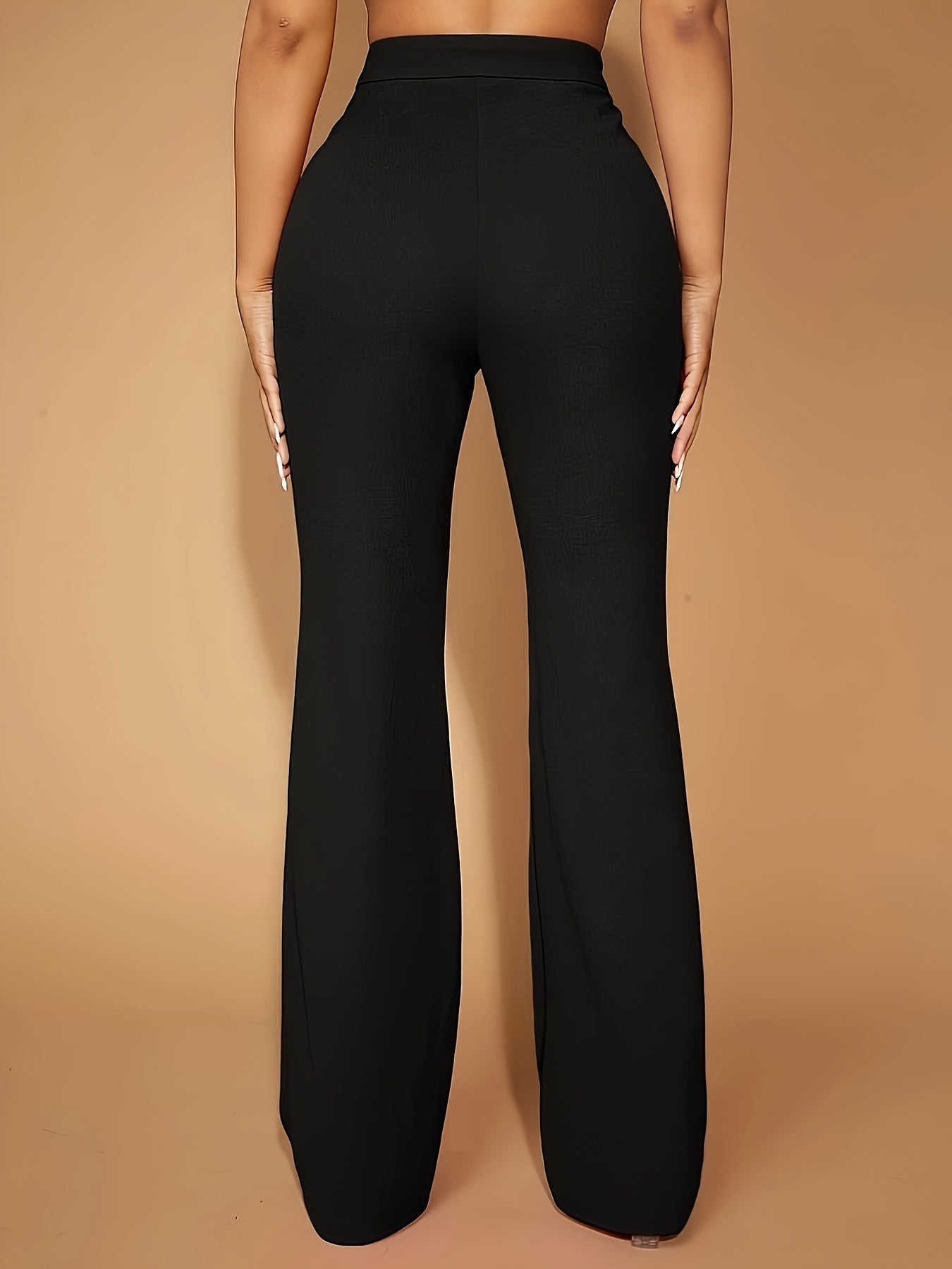  Women's High Waist Flared Trousers