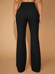  Women's High Waist Flared Trousers