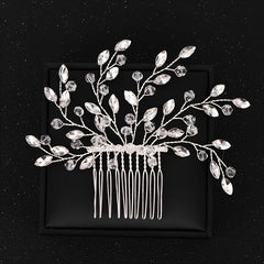 Perpetual Bride Wedding Hair Comb Alloy Crystal Side Comb Hair Accessories
