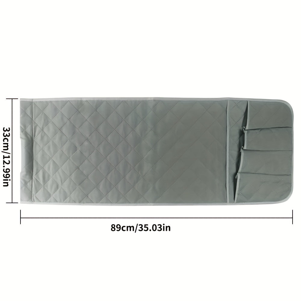 Sofa Armrest Hanging Bag Remote Control Storage 5 Pocket Magazines Organizer