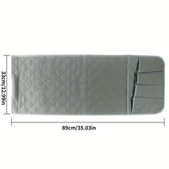 Sofa Armrest Hanging Bag Remote Control Storage 5 Pocket Magazines Organizer