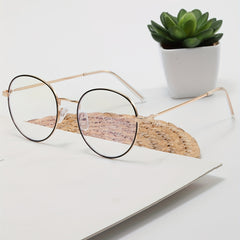 Round Anti Light Glasses Metal Frame Clear Lens Glasses For Women Men Teens