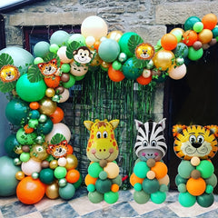 161pcs Jungle Safari Birthday Party Decorations Safari Animal Balloon Garland