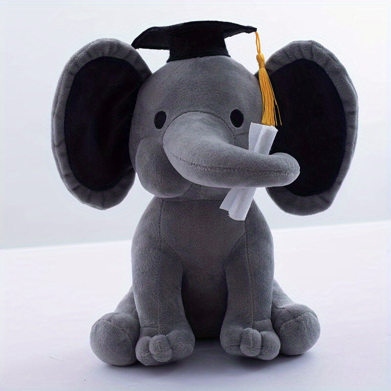 Elephant Plush Toy Graduation Cap & Gown Graduation Gift Kids Boys Girls