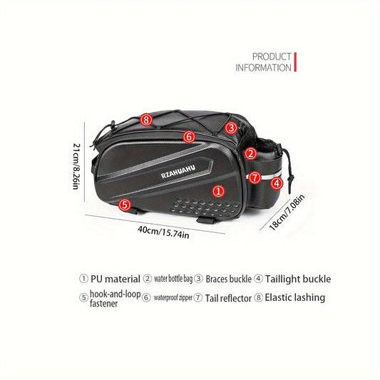 Hard Shell Rear Rack Pack for Mountain Bikes
