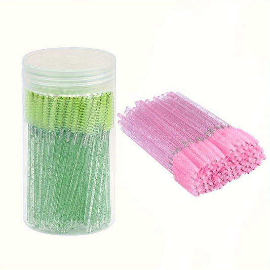 100 Disposable Mascara Brushes Makeup Tools 8 Colors