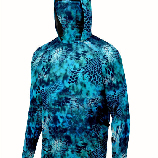 Men's Sun Protection Hoodie Long Sleeve Quick Dry Outdoor Fishing Top