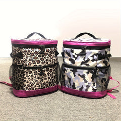 Cow Print Backpack Ice Bag Dual-purpose Thermal Preservation Picnic Lunch Bag