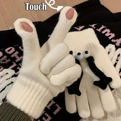 Creative Funny 3D Magnetic Split Finger Gloves Touch Screen Compatible