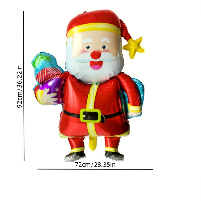 Large Christmas Santa Balloons Snowflakes Trees Party Decor