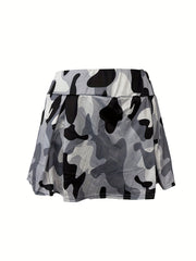 Solid Workout Skorts Skirts Women's Clothing