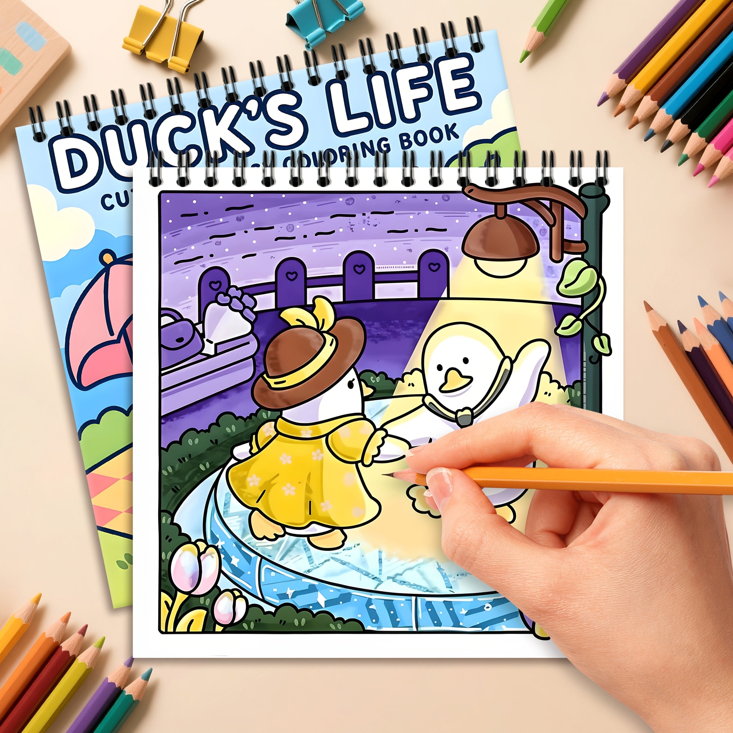 Duck's Life Coloring Book 24 Pages