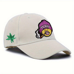 Embroidered Peaked Cap for Men Street Sunshade Baseball Hat