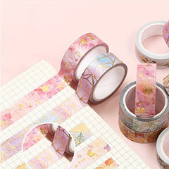 6pcs Foil Paper Tape Flower Plant Masking Tape Decorative Adhesive