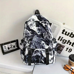 Tie Dye Pattern School Bag Large Capacity Storage Rucksack