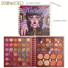 Long-Lasting 62-Color Eyeshadow Palette - Pearly Matte & Bright Earth Tones