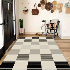Large Non Slip Grid Patterned Carpet